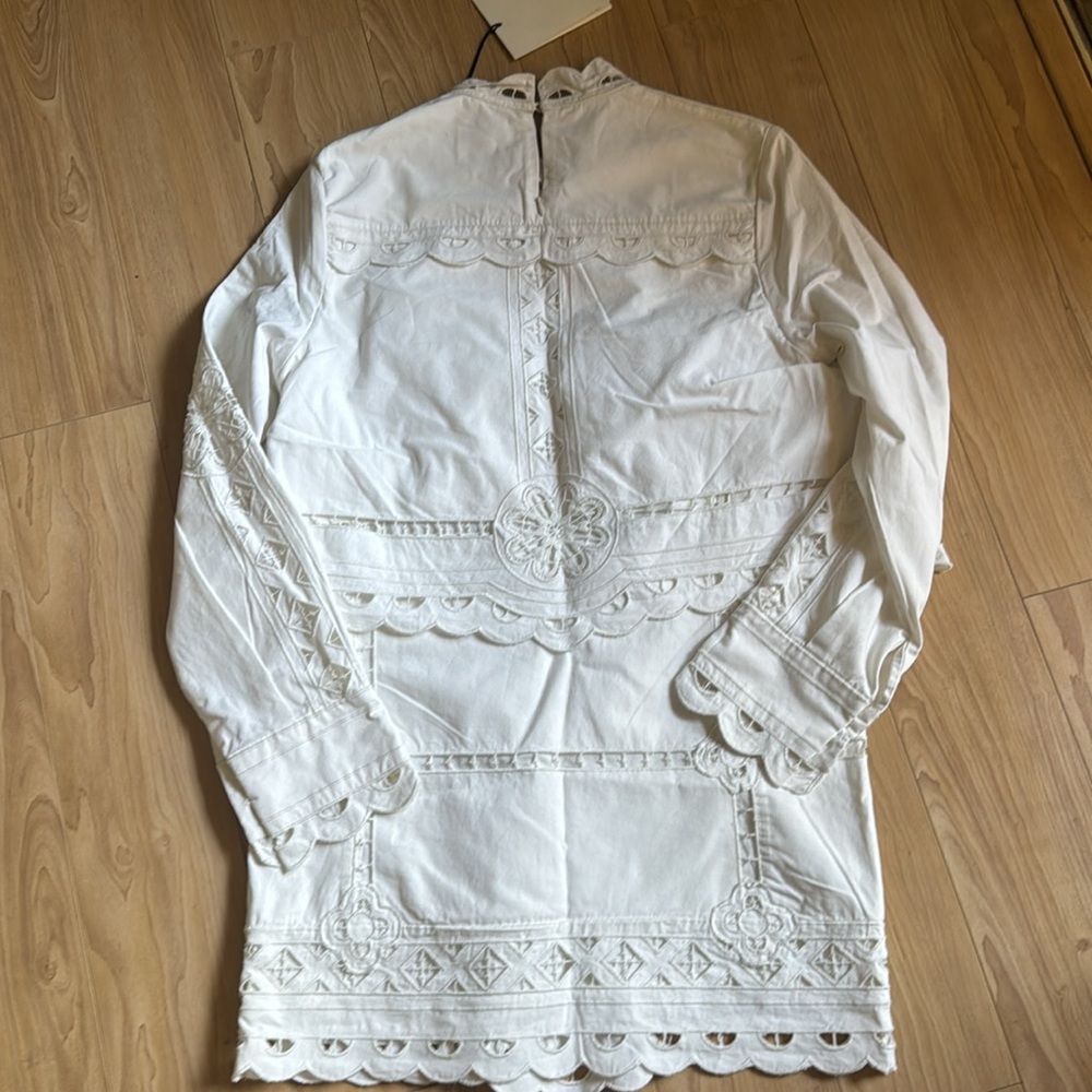 NWT Praline Eyelet Embroidered Long Sleeve Cotton Dress - Picture 7 of 13